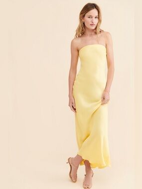 Summer Away Matera Strapless Maxi Dress - Yellow